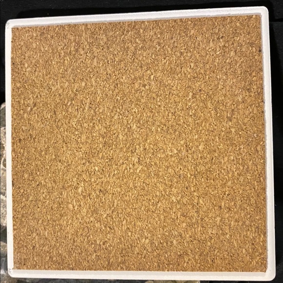 Stone Wine Art Coaster set of 4 with Cork Back - Picture 4 of 4